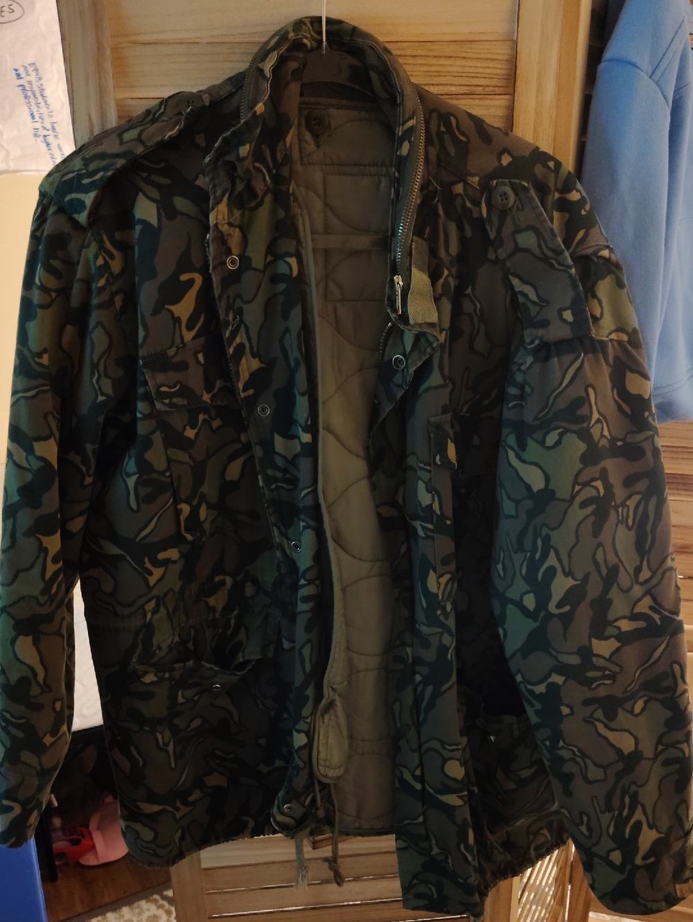 Men's Camouflage Field Jacket - Olive Camo